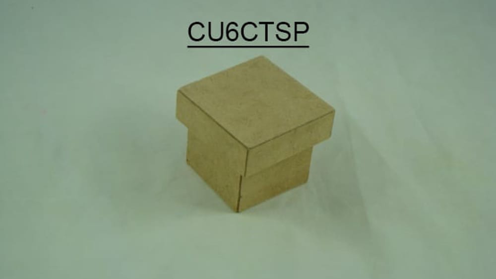 cubo no. 6 con tapa ( sin pintar ) 