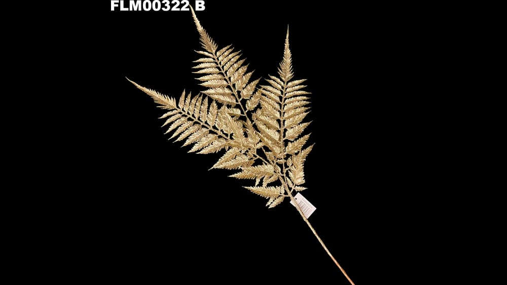 Vara grande de helechos metálicos. Mide 85 cm B