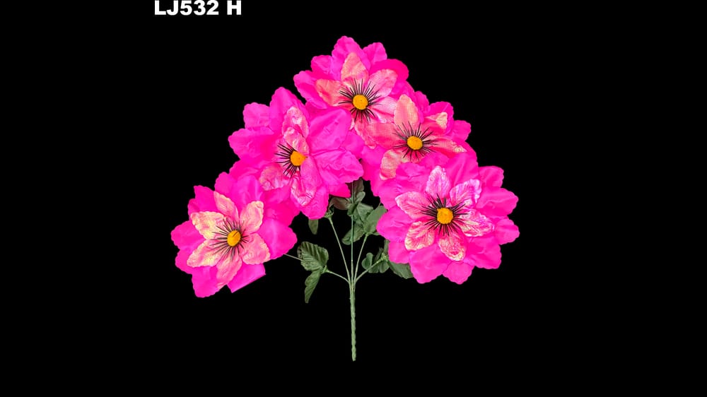 Ramito dhalia satinada tornasol * 5. La flor mide 18 cm H