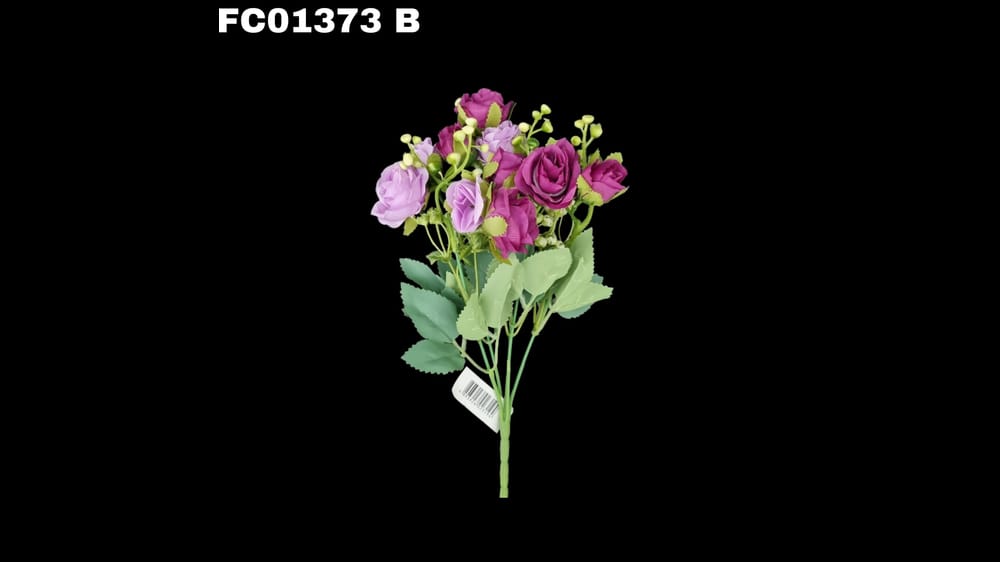 Ramito de rosa y boton *5 vintage con retoños  B