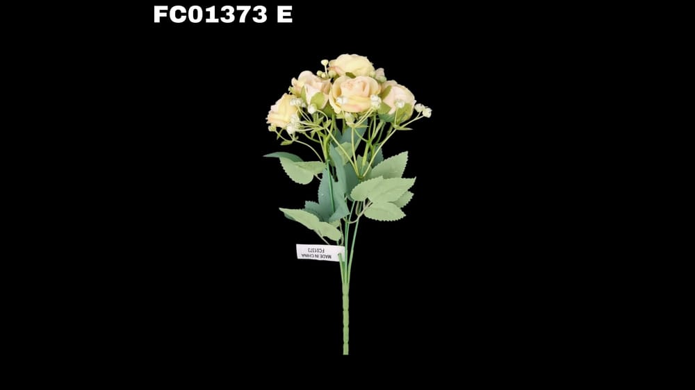 Ramito de rosa y boton *5 vintage con retoños  E