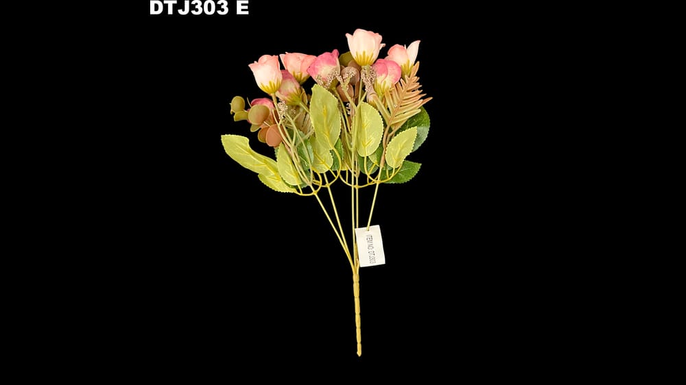 Ramito mini rosal vintage con follajes. Mide 30 cm E