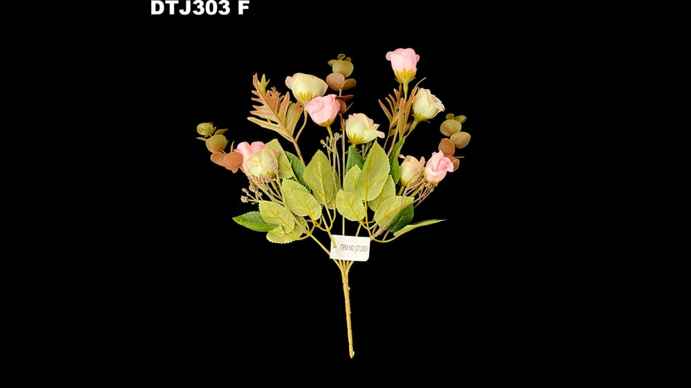 Ramito mini rosal vintage con follajes. Mide 30 cm F