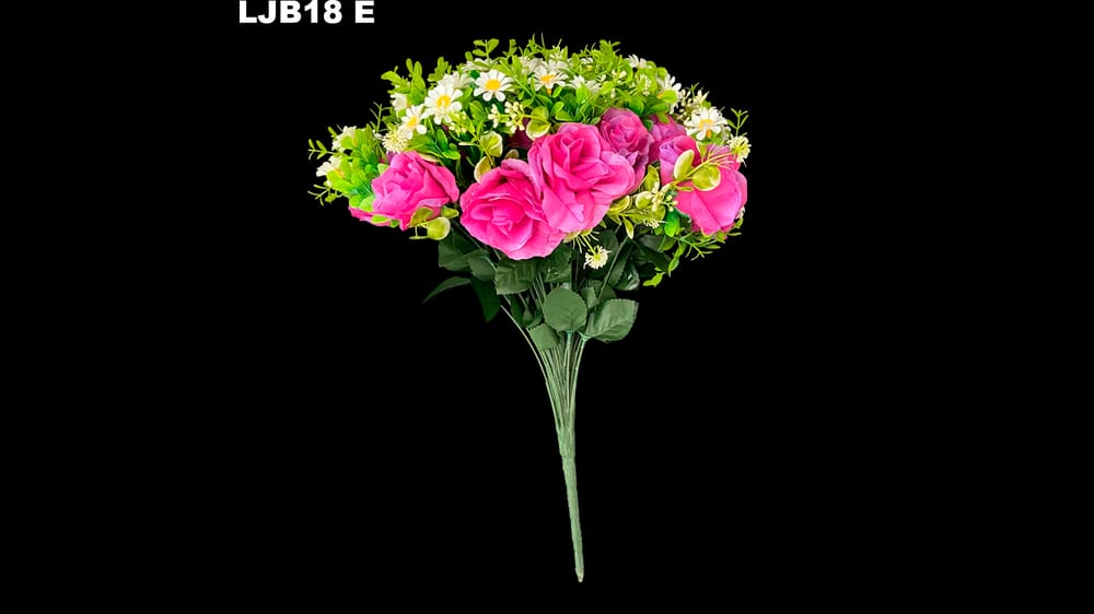Bouquet rosa *18 con margaritas y follajes E