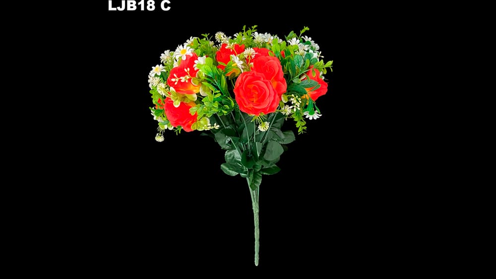 Bouquet rosa *18 con margaritas y follajes C