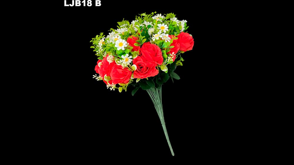 Bouquet rosa *18 con margaritas y follajes B