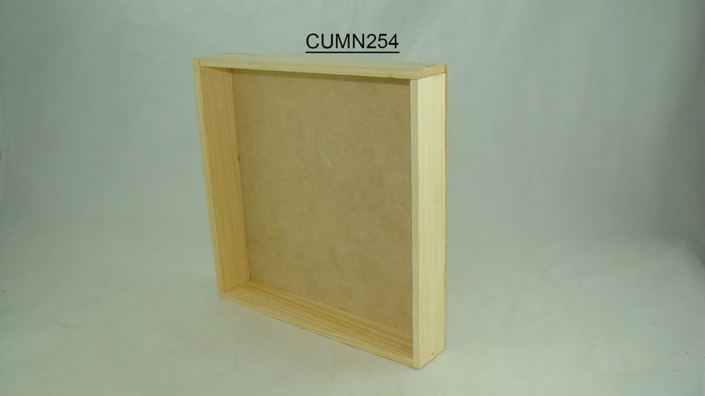 Cuadro de madera natural sin pintar hecho de madera 25*25+4 cm 