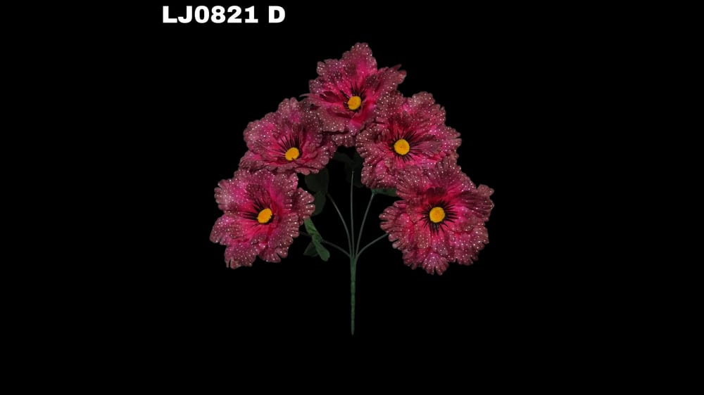 Ramo de dhalia *5 redondeada con pecas. Flor mide 16 cm D