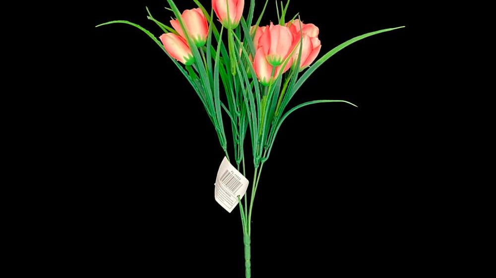 Ramito de tulipan mini con 10 flores con pasto. 30 cm A