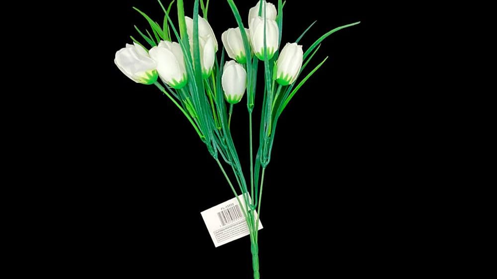 Ramito de tulipan mini con 10 flores con pasto. 30 cm D