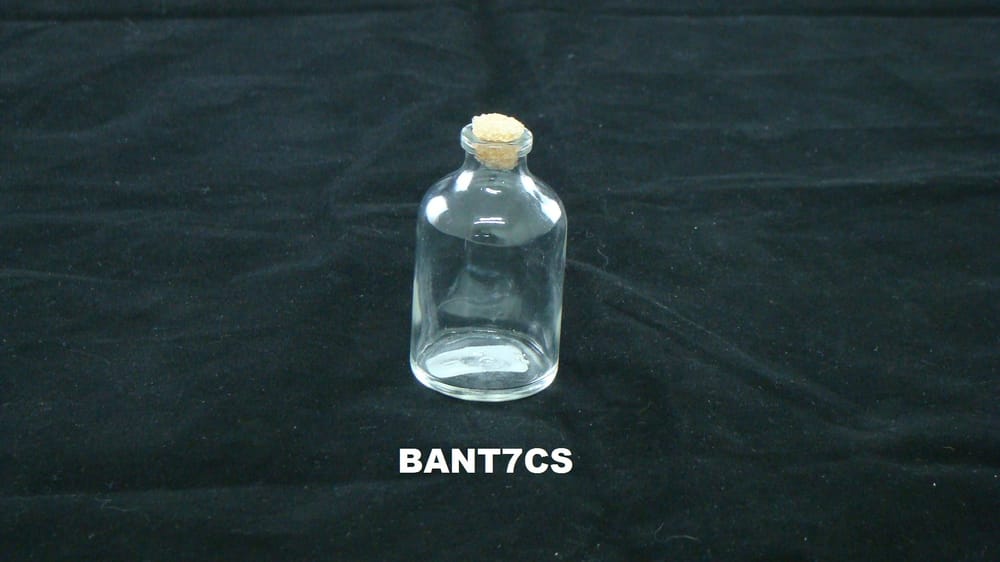 botella antibiótico 7 cm con corcho sintético 