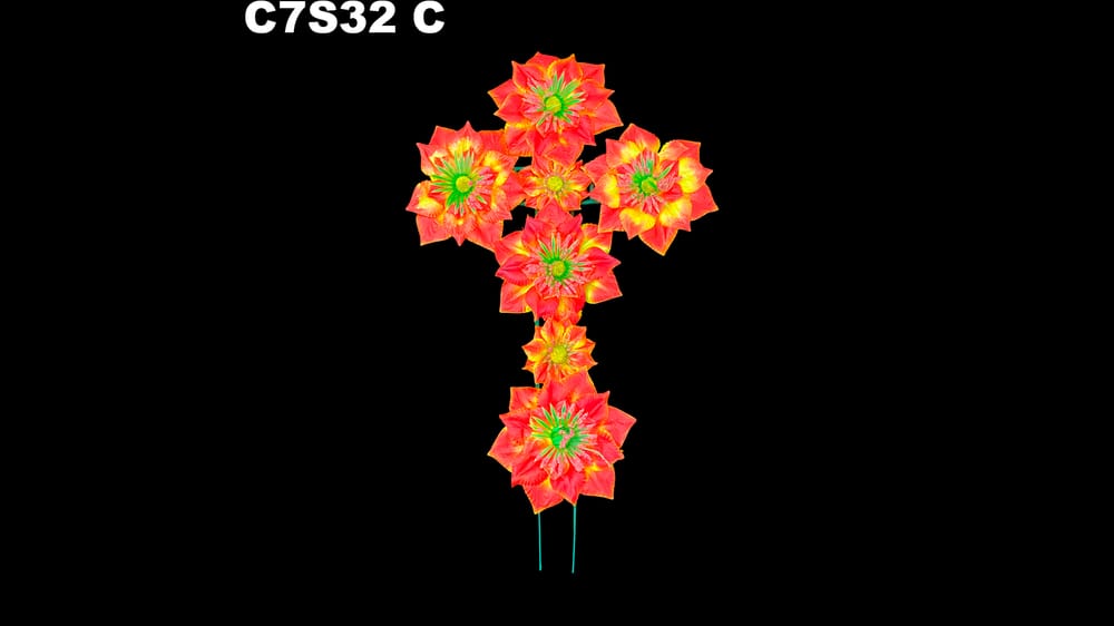 Cruz de flores con ó sin imágen C