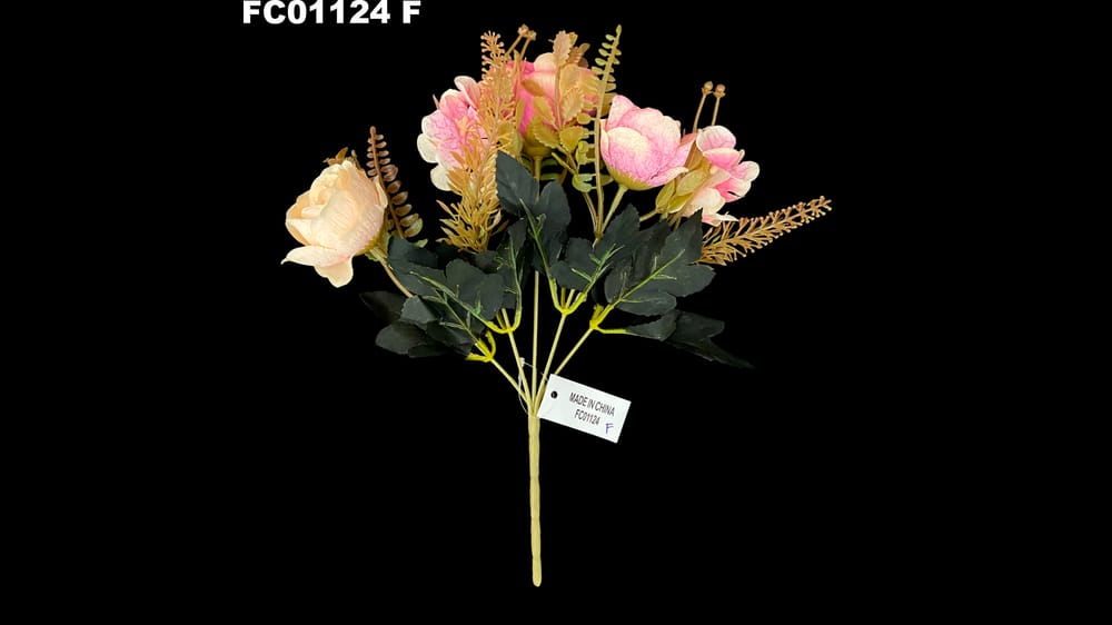 Ramito peoni con rosa vintage Mide 28 cm F