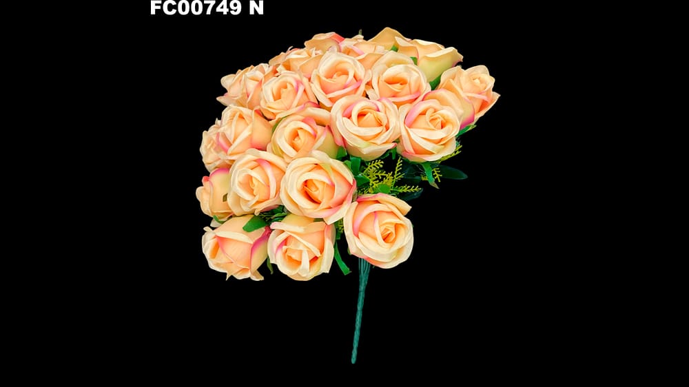 bouquet boton satinado *24 . De 25 cm diámetro N