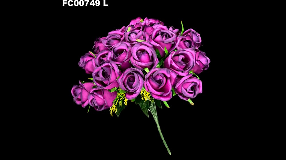 bouquet boton satinado *24 . De 25 cm diámetro L