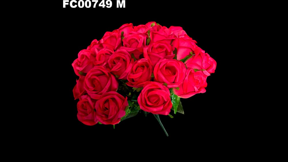 bouquet boton satinado *24 . De 25 cm diámetro M