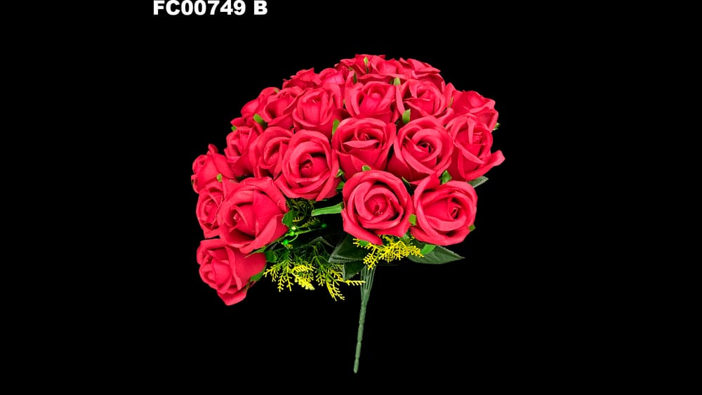 bouquet boton satinado *24 . De 25 cm diámetro B