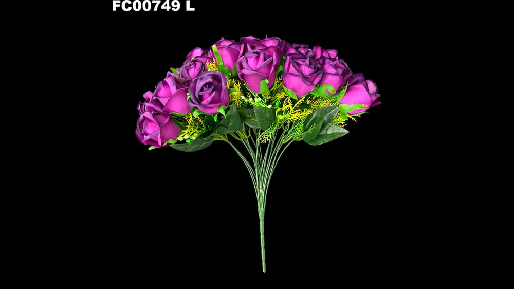 bouquet boton satinado *24 . De 25 cm diámetro L