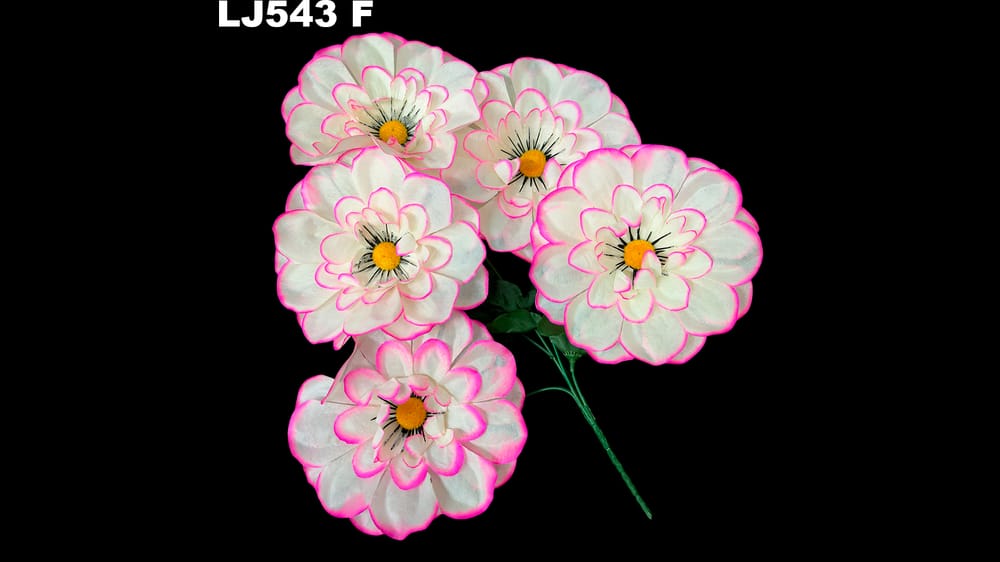 Ramo dhalia *5 centro diamantado. Flor de 15 cm F