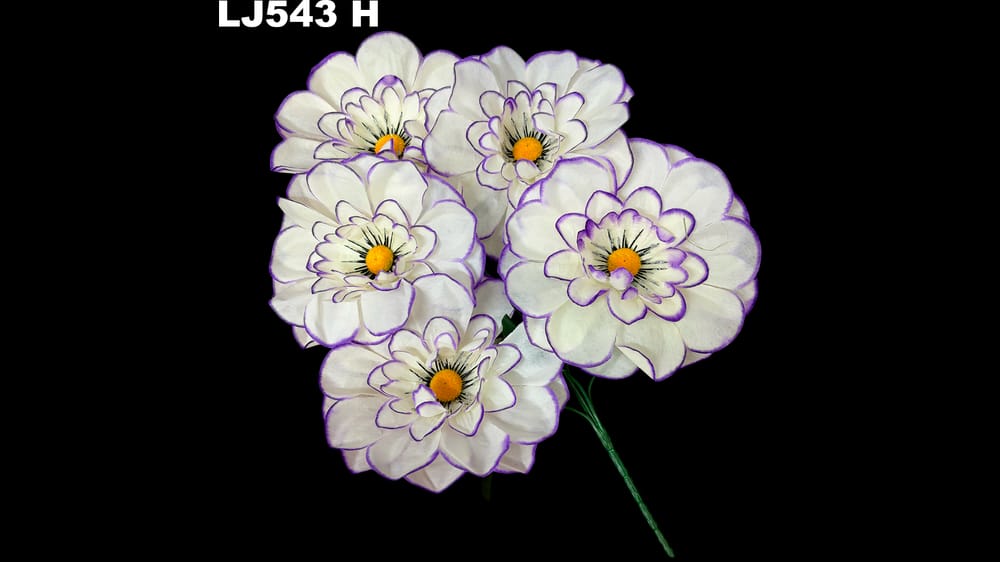 Ramo dhalia *5 centro diamantado. Flor de 15 cm H