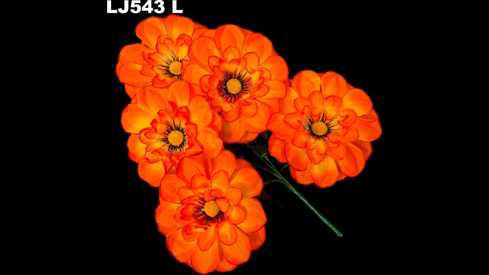 Ramo dhalia *5 centro diamantado. Flor de 15 cm L