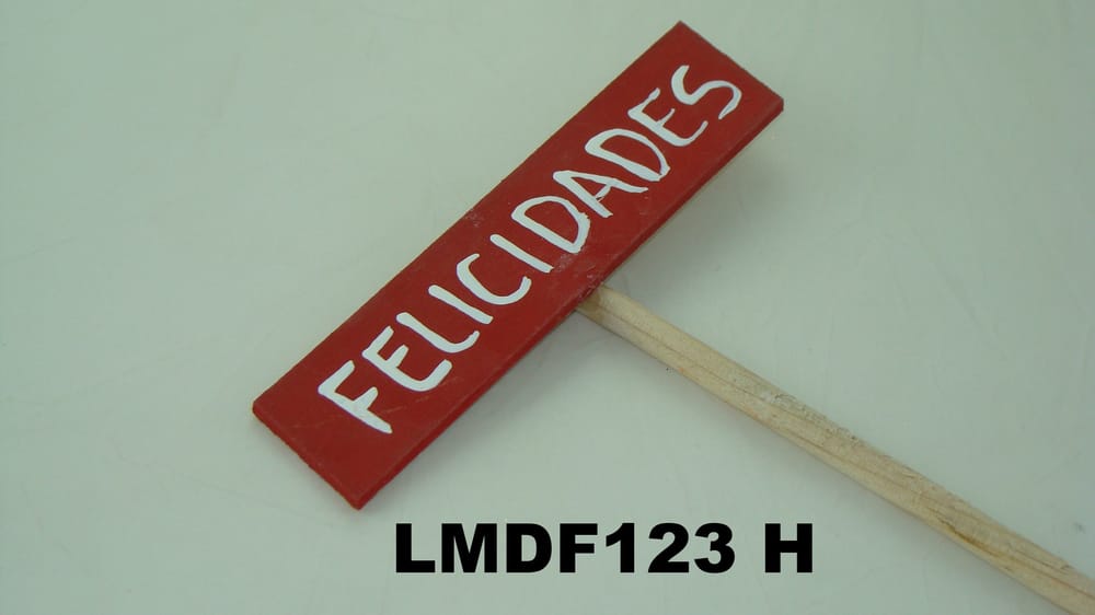 Letrero MDF 12*3 con mensaje H