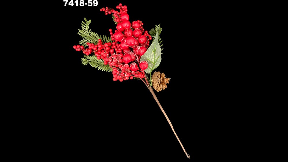 Pick con dólar, berries y cerezas. Mide 40 cm 