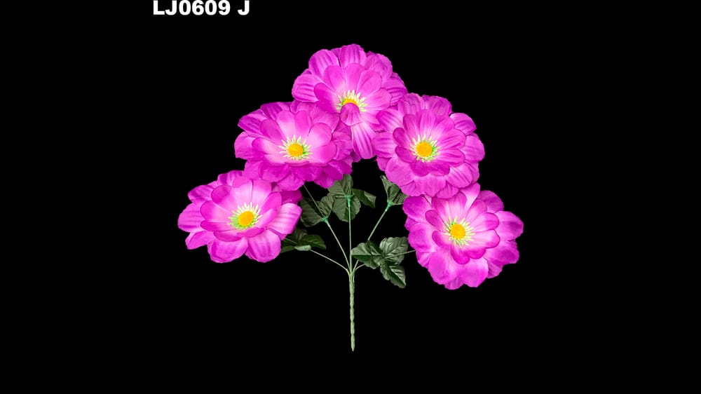 Ramito dhalia redondeada * 5. La flor mide 17 cm J