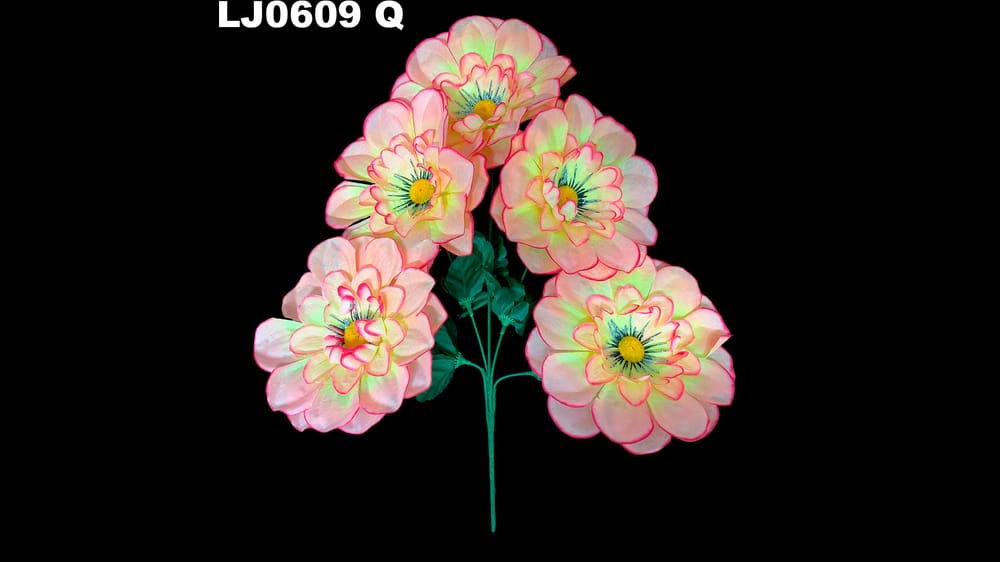 Ramito dhalia redondeada * 5. La flor mide 17 cm Q