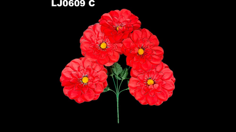 Ramito dhalia redondeada * 5. La flor mide 17 cm C