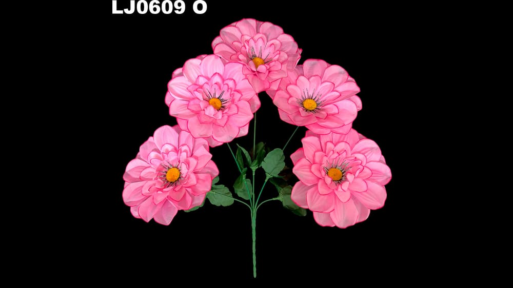Ramito dhalia redondeada * 5. La flor mide 17 cm O