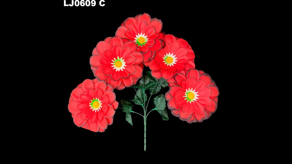 Ramito dhalia redondeada * 5. La flor mide 17 cm C
