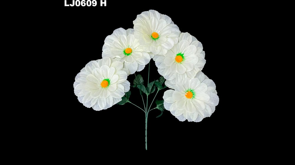 Ramito dhalia redondeada * 5. La flor mide 17 cm H