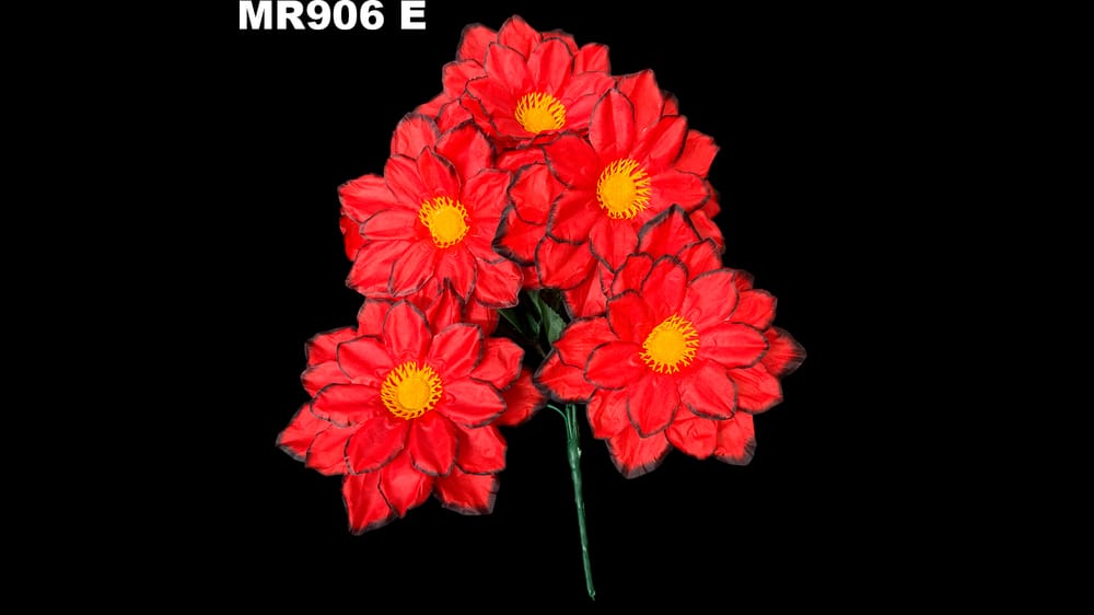 Ramito dhalia con pestañas *5 Flor de 16cm E