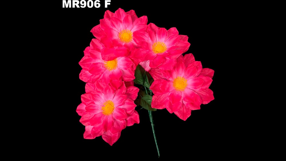 Ramito dhalia con pestañas *5 Flor de 16cm F