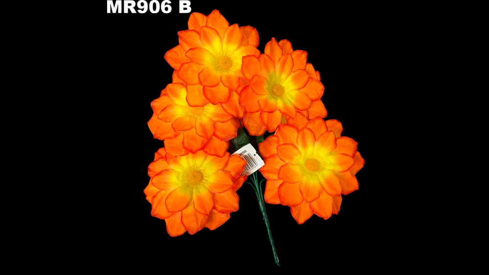 Ramito dhalia con pestañas *5 Flor de 16cm B