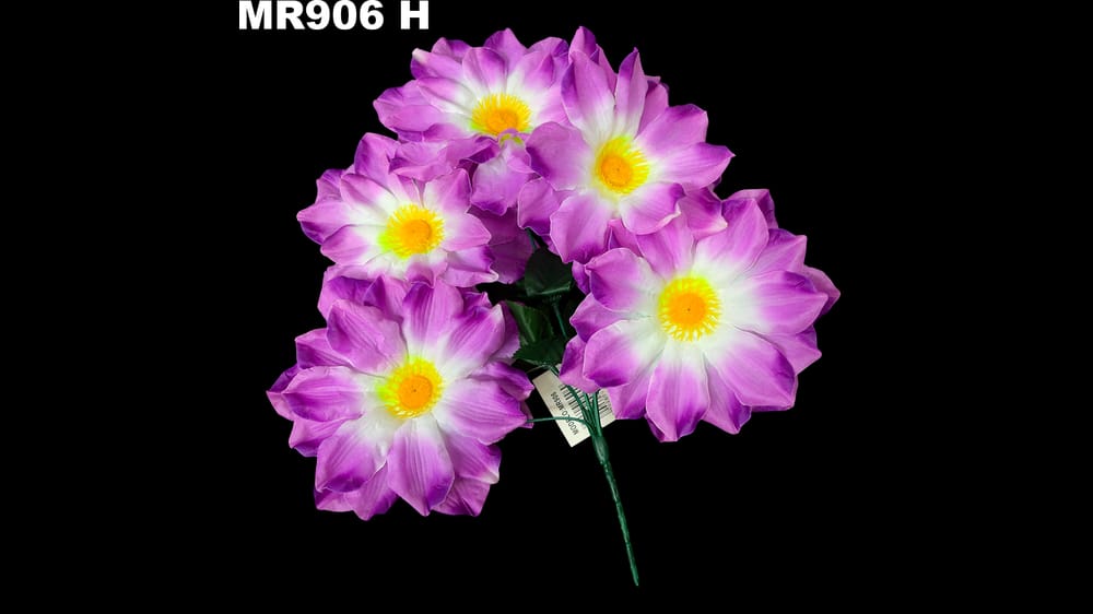 Ramito dhalia con pestañas *5 Flor de 16cm H