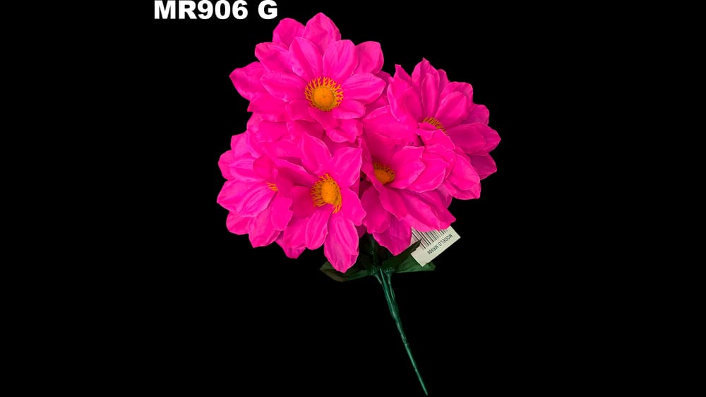 Ramito dhalia con pestañas *5 Flor de 16cm G