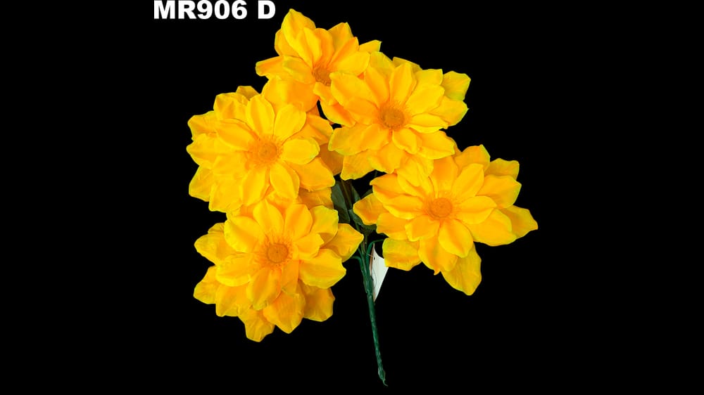 Ramito dhalia con pestañas *5 Flor de 16cm D