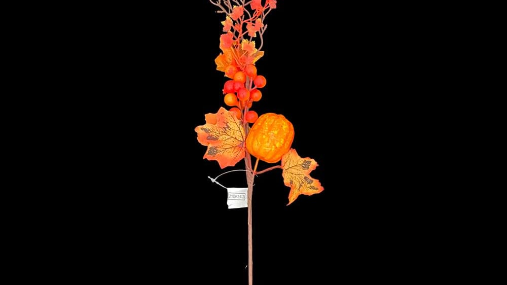 Vara flor otoñal con calabaza 50 cm D