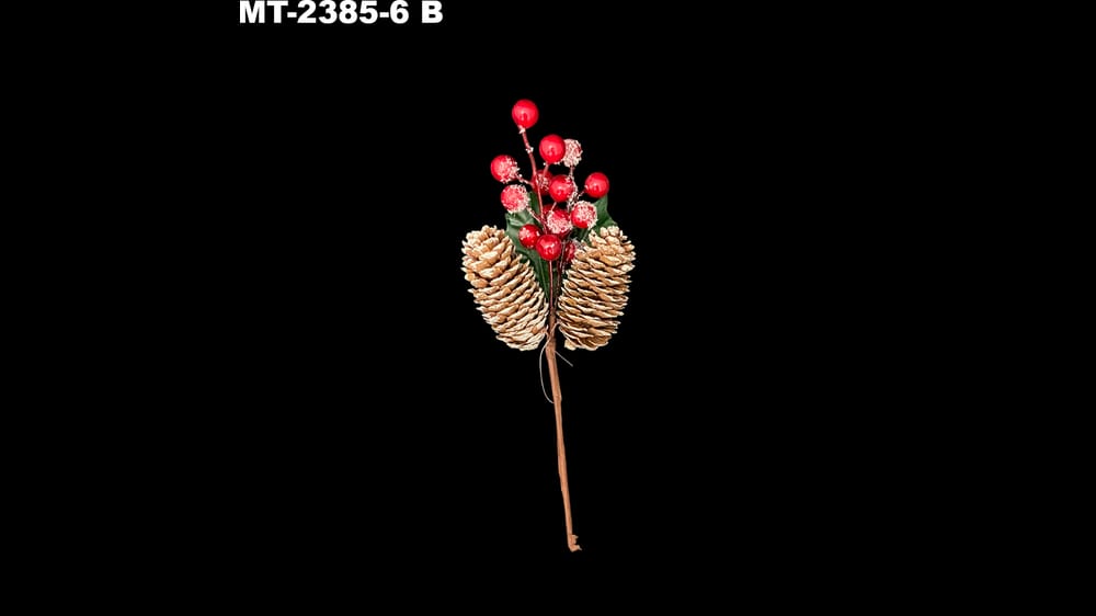 Corsage manzana con perlina, cherries, piña. Mide 25 cm B