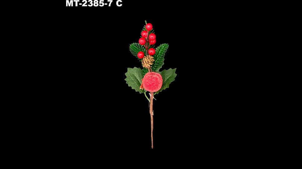 Corsage manzana con follaje y piñas. Mide 22 cm C