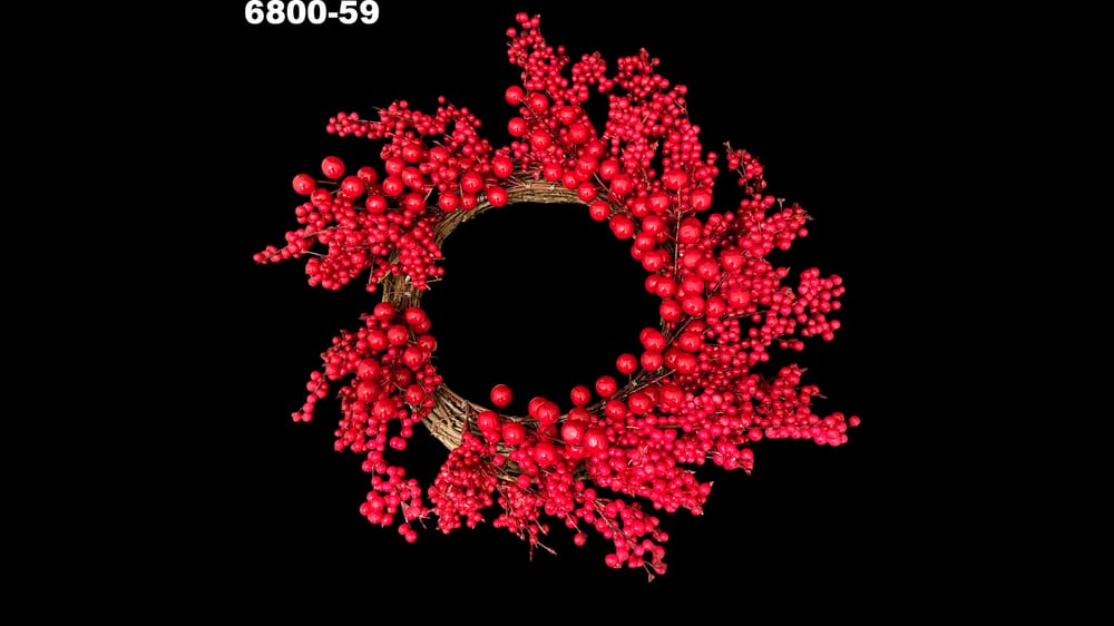 Corona de berries chicas y grandes. Mide 45 cm 