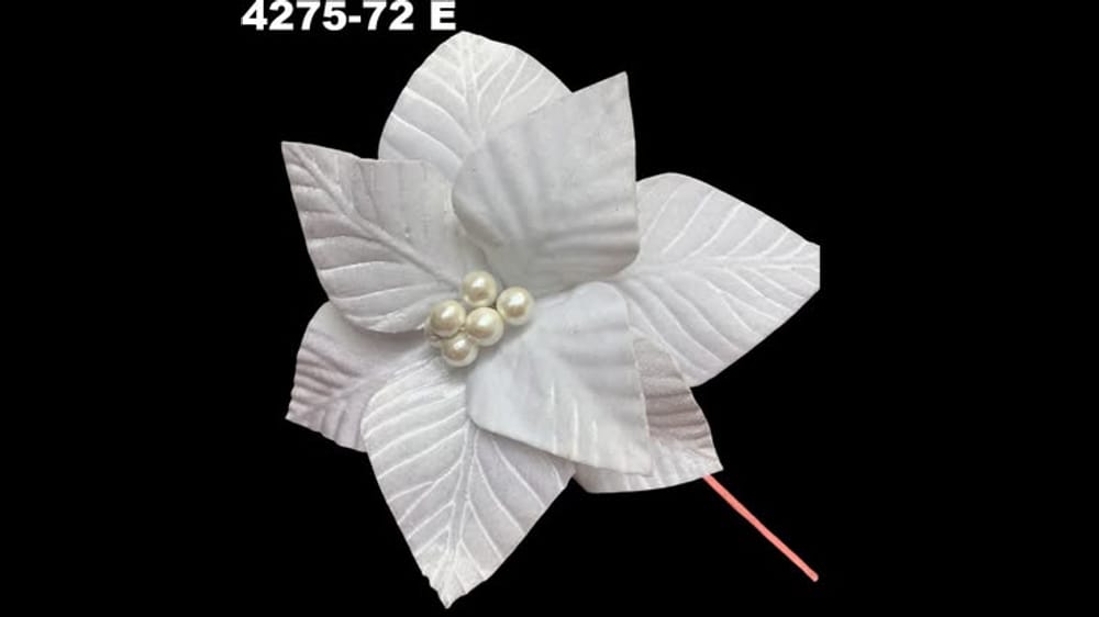 Vara nochebuena terciopelo gravada. Flor de 25 cm E