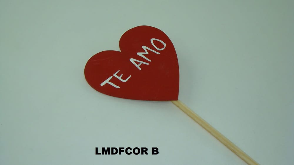 Letrero MDF corazón con mensaje B