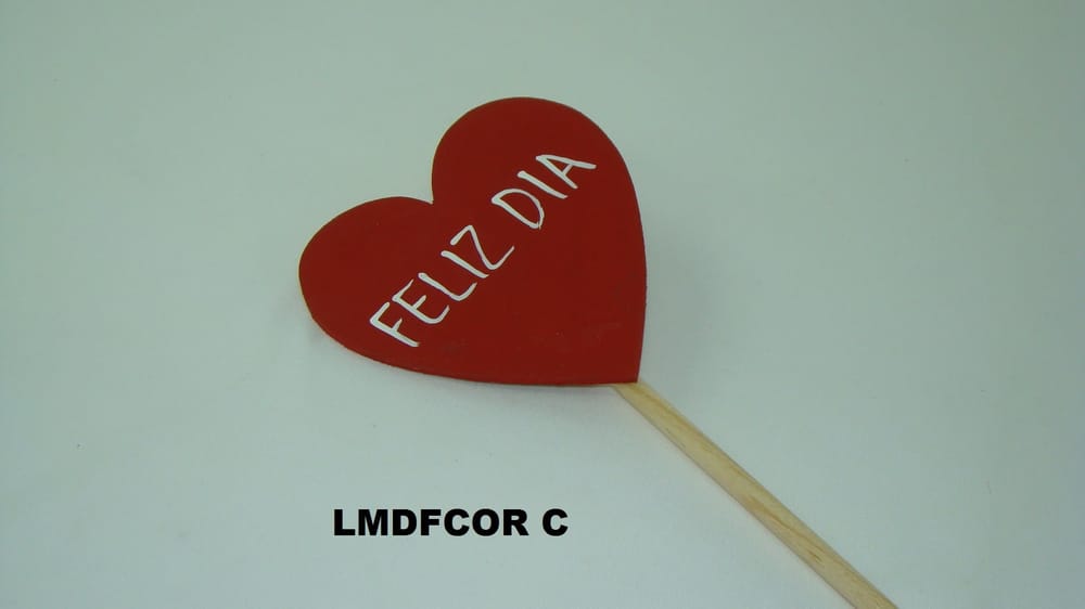 Letrero MDF corazón con mensaje C