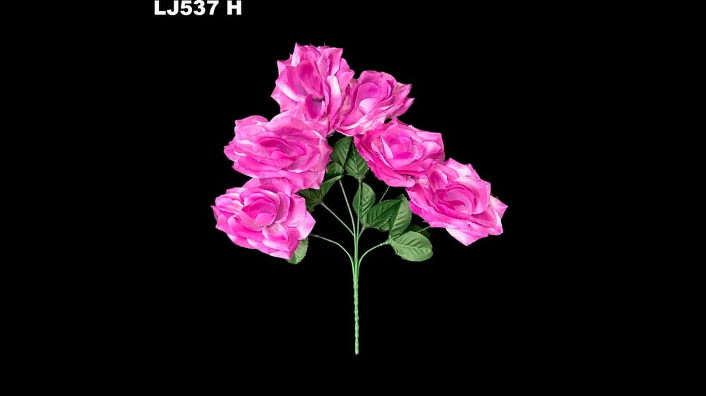 Ramo de rosa satinada *6. Flor de 9 cm H