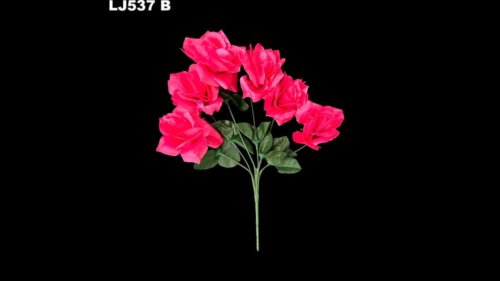 Ramo de rosa satinada *6. Flor de 9 cm B