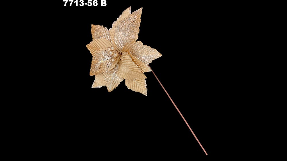 Vara nochebuena Diamanada con esferas. Flor de 24 cm B