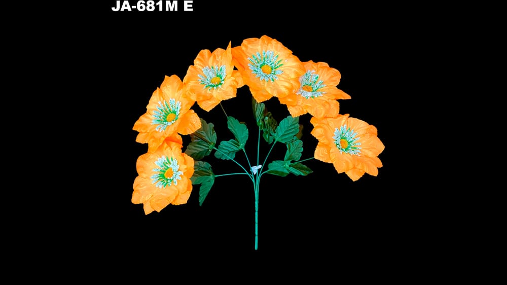 Dhalia peacock* 6 con polen y dimantina flor de 15 cm E